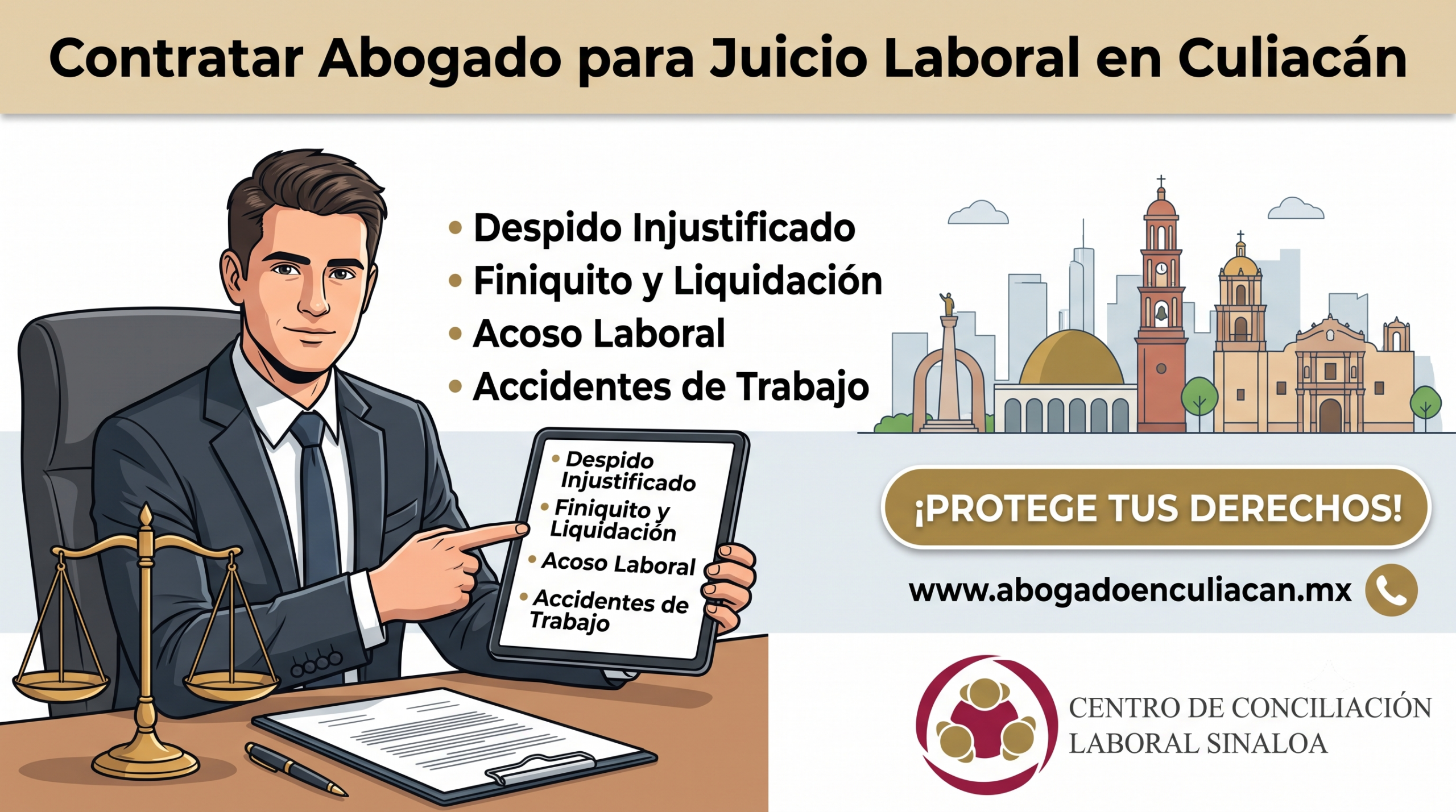 Contratar abogado para juicio laboral en Culiacán